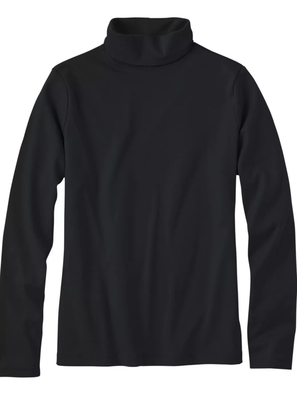 L.L. Bean Women's Pima Cotton Turtleneck, Long-Sleeve, black, M reg